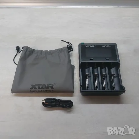 Интелигентно зарядно XTAR VC4H | 4-канално за Li-ion и Ni-MH батерии (Пълен комплект)