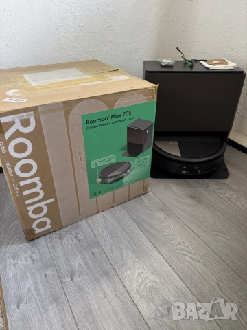 Прахосмукачка Робот iRobot Roomba Max 705 Combo с Докинг станция AutoWash Сухо и Мокро LiDAR 13000Pa, снимка 2 - Прахосмукачки - 55235875