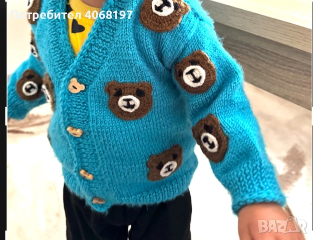 Ръчно плетена фланела, снимка 16 - Бебешки блузки - 46850868