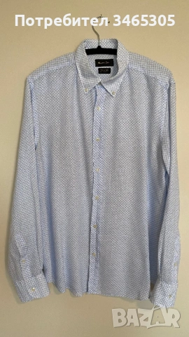 Massimo Dutti ленена мъжка риза L, снимка 2 - Ризи - 54663061