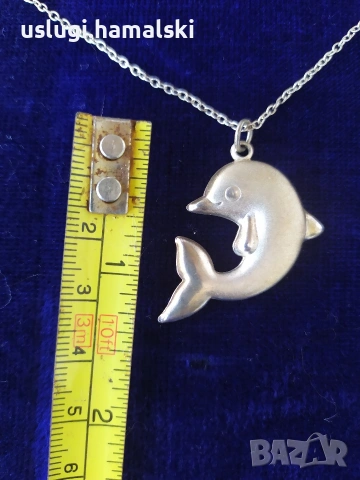 Сребърно колие/медальон/синджир, снимка 3 - Колиета, медальони, синджири - 54096445