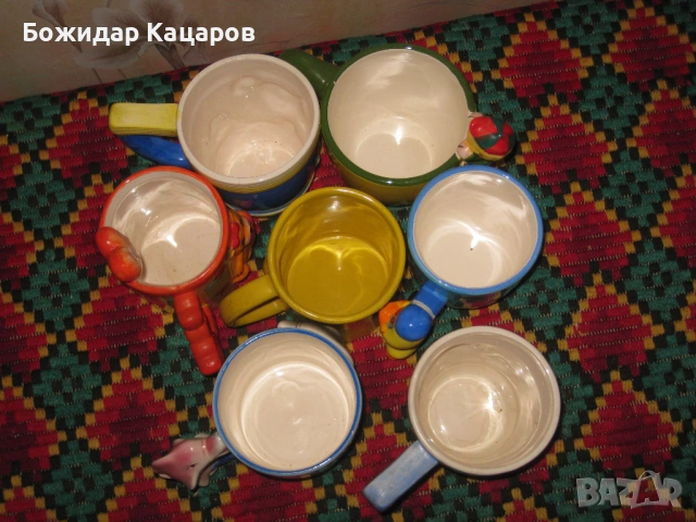 Шест закачливи чаши, кафе или чай. Вкусна чаша- подарък. Цена- 13 евро, общо. Пращам по куриер. За С, снимка 6 - Сервизи - 53960326