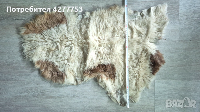 Естествени кожи 3 броя, с косъм - от агне и заек, снимка 2 - Други - 54631735