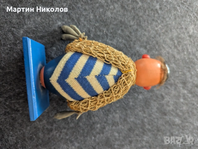 Дървена фигура на рибар, снимка 4 - Колекции - 54649431