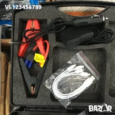 Джъмп стартер за кола/комплект стартерно устройство и компресор, снимка 3 - Аксесоари и консумативи - 53956170