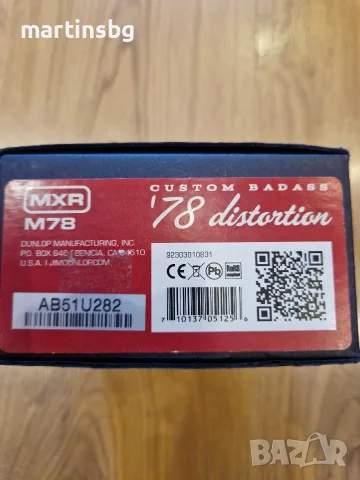 Ефект за китара - дисторшън MXR Custom Badass '78 Distortion, снимка 8 - Китари - 55551652