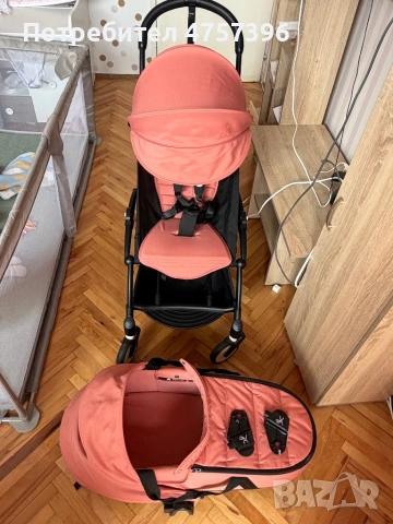 Stokke Yoyo 3 ползвана само 2 месеца като нова, кош (0-6), седалка 6+м, снимка 5 - Детски колички - 53964602