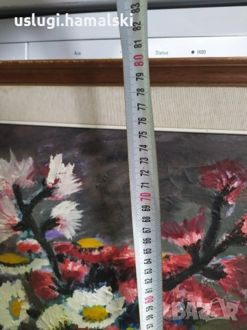 Голяма картина натюрморт платно/масло, снимка 5 - Антикварни и старинни предмети - 54050167