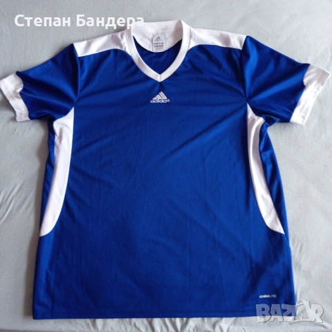 НОВА 10/10 XL ADIDAS Climalite QR-код оригинална тениска фланелка Адидас T-Shirt Training Jersey