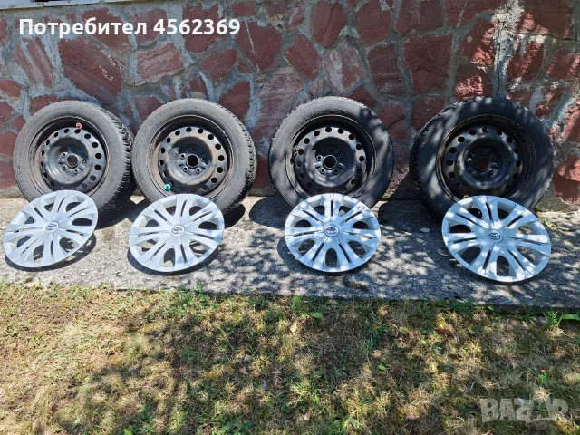 Продавам зимни гуми, железни джанти и тасове