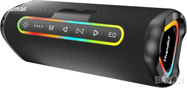 Преносим Bluetooth високоговорител Hupoaf, магнитен безжичен високоговорител