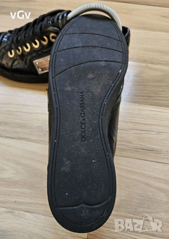 Мъжки кожени кецове Dolce & Gabbana - 40,5-41, снимка 6 - Кецове - 55081173