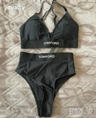 Tom Ford Нов Черен Дамски Бански Две Части Том Форд 