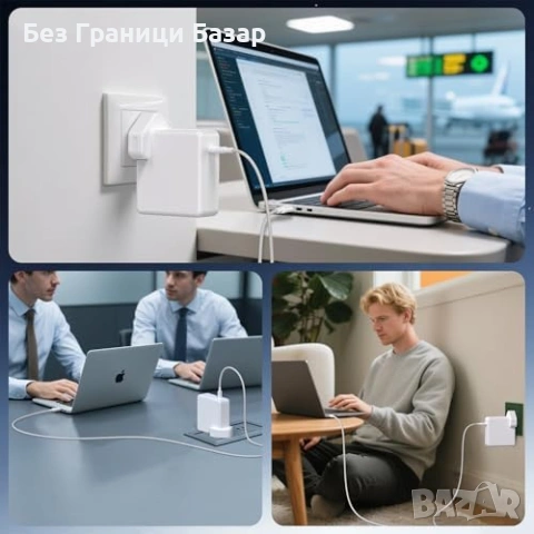 Ново Бързо 140W Type C зарядно за MacBook Pro Air iPad Samsung Стенен адаптер, снимка 7 - Друга електроника - 54924273
