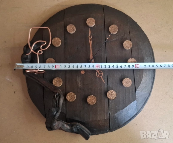„Време за чаша вино“ – авторски часовник от Em Ornament, снимка 5 - Стенни часовници - 55038931