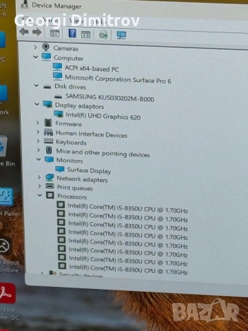 Microsoft Surface Pro 6 i5-8350U/8RAM/256SSD/Intel UHD 620/QHD Touch, снимка 4 - Лаптопи за работа - 54984449
