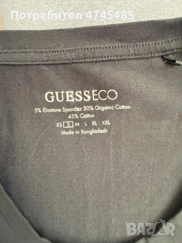 Тениска Guess (черна), снимка 3 - Тениски - 54630040