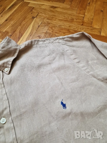 Страхотна мъжка ленена риза POLO RALPH LAUREN размер 3XL ,100% лен , снимка 4 - Ризи - 54965432