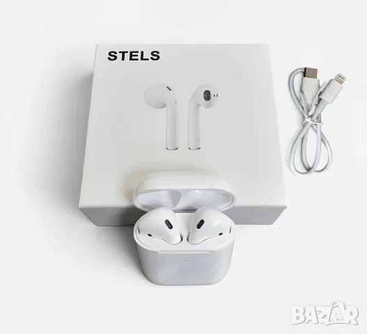 Безжични Bluetooth слушалки STELS i3000 TWS с микрофон, тъч, Pop-up, Hi-Fi звук