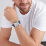 Мъжки кварцов часовник Sekonda Rene 39 мм в сребристо с аналогов дисплей, снимка 2