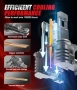 Нови 9005 HB3 LED крушки за фарове 36000LM 6500K 110W IP68 комплект 2 броя светлини, снимка 4