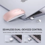 Безжична мишка RaceGT USB C и USB A, преносима, лека, оптична, регулируеми DPI, розова, снимка 4