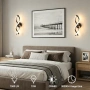 Нов Модерен LED аплик 15W 1500LM за хол спалня коридор стенна лампа LED 15W извита форма топла светл, снимка 2