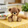 3D седнало мече със сърце вдигната ръчичка силиконов молд свещи гипс сапун фондан декорация торта , снимка 2