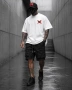 Мъжки Streetwear Комплект – Тениска, Карго Къси Панталони и Шапка, снимка 5