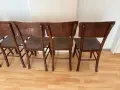 Винтидж кафяви дървени столове 5 броя, снимка 12