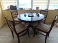Кръгла старинна маса с 4 стола, снимка 2