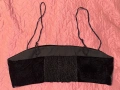 Zara L кадифено черно късо бюстие/ топ, снимка 2