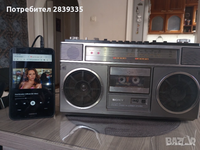 Радиокасетофон Sony cfs-65s , снимка 3 - Радиокасетофони, транзистори - 54786479