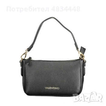 Дамска чанта тип "багет" Valentino Never – Черна / Златисти детайли
