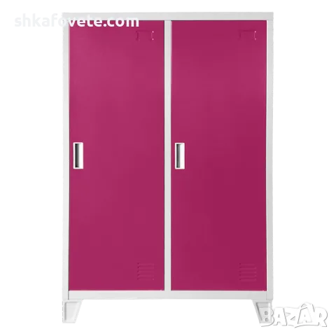 Метален гардероб за детски градини BB2, 40х81х130см, ЦВЕТНИ ВРАТИЧКИ, снимка 4 - Гардероби - 55448385