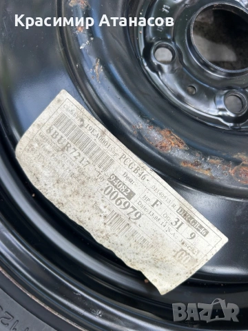 2170602. Резервна гума Тойота аурис.  125/70 R17. Патерица  5x114,3, снимка 5 - Гуми и джанти - 54918372