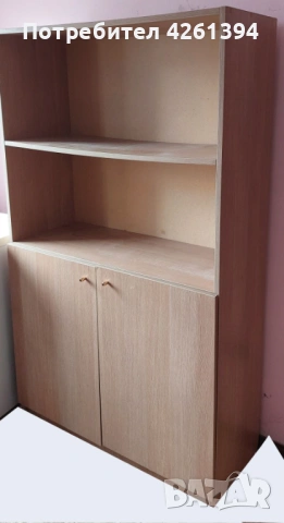 Продавам офис шкаф с етажерка, снимка 2 - Шкафове и рафтове - 54105157
