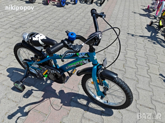BG Детски велосипед 16" SAMURAJ син, снимка 4 - Велосипеди - 54334310