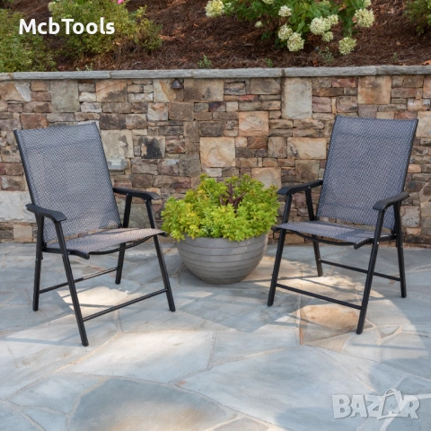 Сгъваем градински стол от плат, снимка 2 - Градински мебели, декорация  - 54059599