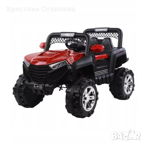🚙 🧒 👧 Детско електрическо бъги 4×4 с дистанционно, LED, USB и MP3 – 4 мотора, червено!🔴, снимка 9 - Коли, камиони, мотори, писти - 55653231