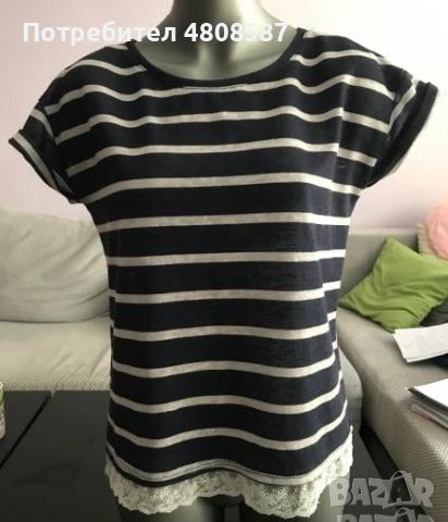 Дамска тениска на райе, снимка 5 - Тениски - 54360108