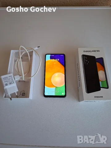 Самсунг Галакси А52 5G.пълен комплект.Телефона няма разлика от нов.Закупен от Виваком перфектен.