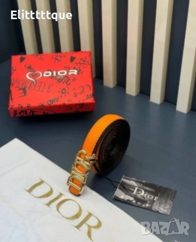 колан от естествена кожа в кутия Christian Dior 2см, снимка 6 - Колани - 54891437
