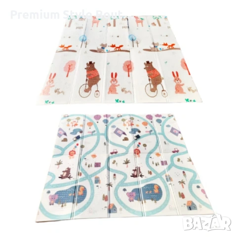 Двулицев образователен детски килим Горски лабиринт 180 х 200 см - водоустойчив, сгъваем, снимка 8 - Други - 54001010