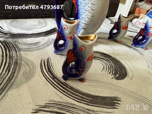 Ретро руски сервиз риби, снимка 4 - Антикварни и старинни предмети - 54485650
