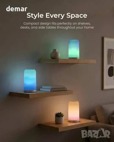 Aetheo Aura Смарт LED нощна лампа с RGB, Wi-Fi, Alexa и Google Home, снимка 4 - Настолни лампи - 55509745