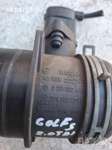 Дебитомер за Volkswagen Golf 5 / Голф 5 2.0 TDI 16V 0 281 002 461, снимка 4 - Части - 54411488