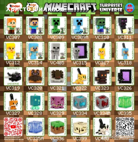  Minecraft / Kinder Joy фигурки, снимка 2 - Колекции - 55557727
