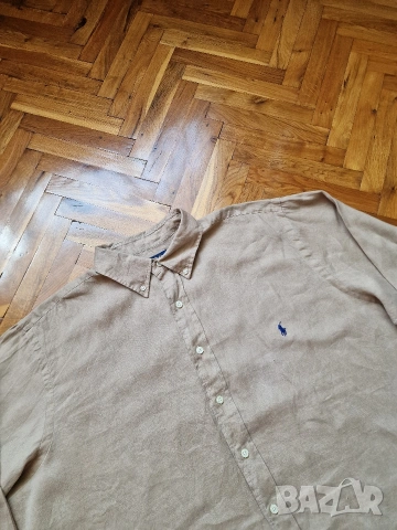 Страхотна мъжка ленена риза POLO RALPH LAUREN размер 3XL ,100% лен , снимка 3 - Ризи - 54965432