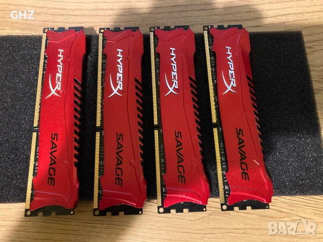 Kingston HyperX Savage Red 32GB (4x8GB) DDR3 1866MHz CL9, снимка 2 - RAM памет - 55108643